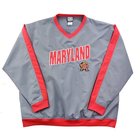 University Maryland Terrapins Windbreaker Pullover Turtle Embroidered Men's XL - Picture 1 of 14